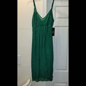 NWT Lulus "Be Good To Me" Green Lace Dress